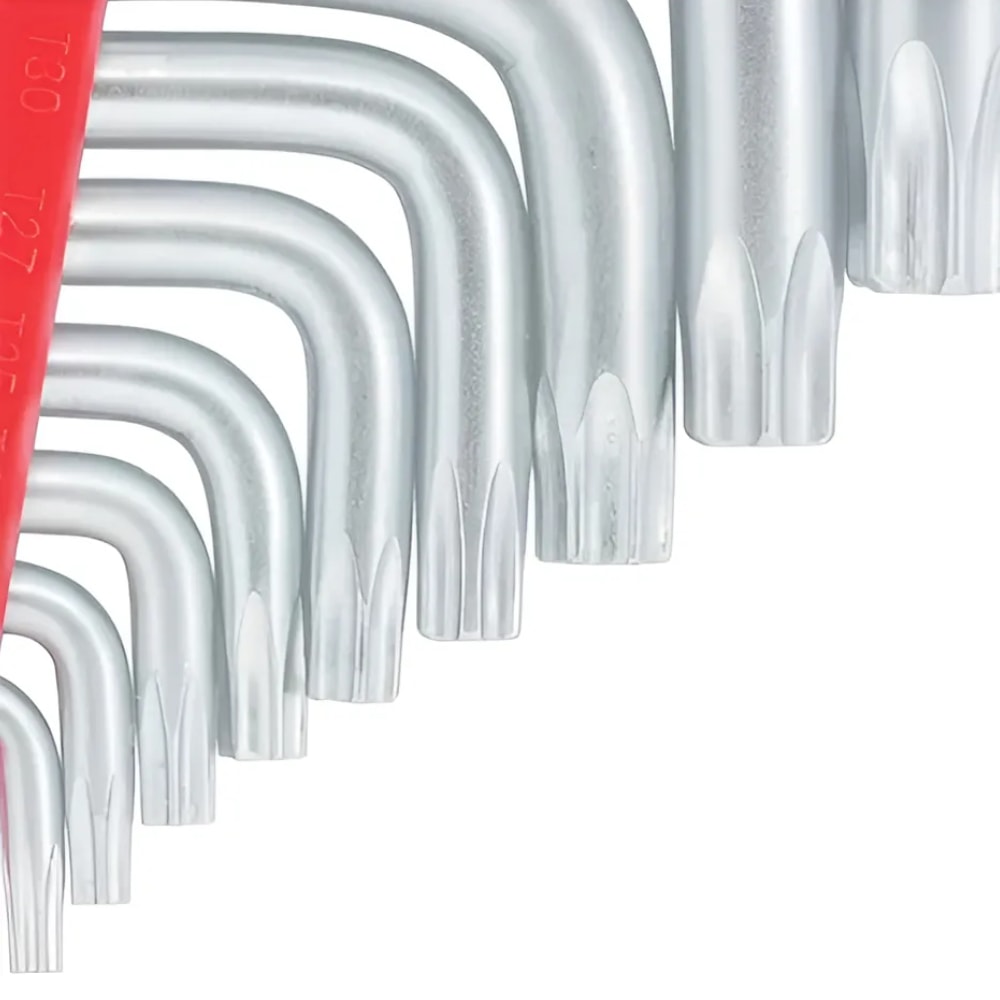 Jogo de Chaves Torx Curta MTX T10 a T50 9 Peças - 123059