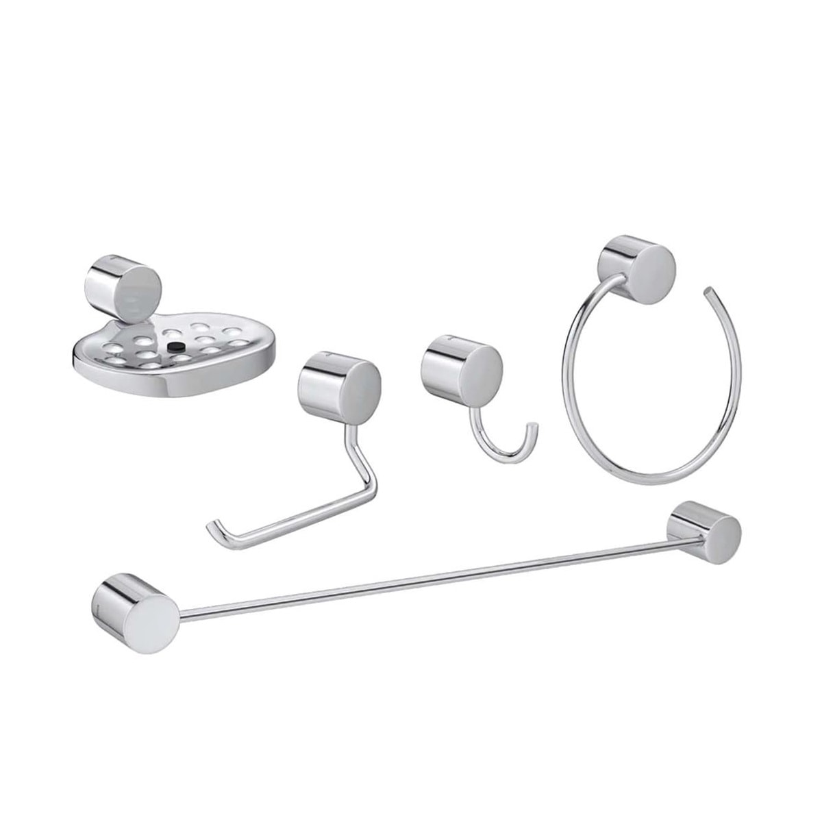 Kit Acessórios para Banheiro Deca Flex 5 Peças Cromado - 2000.C.FLX