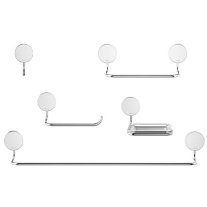 Kit Acessórios Para Banheiro Docol Dot 5 Peças Cromado - 90021542006