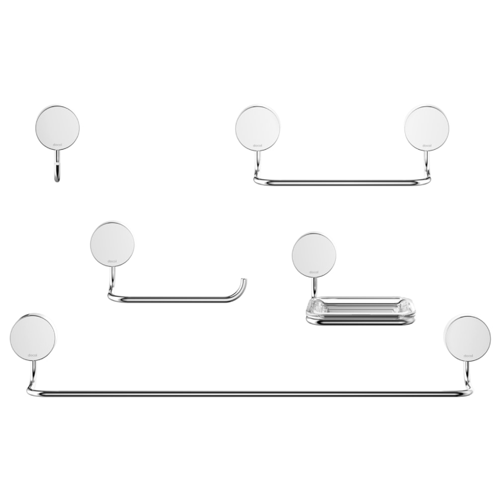 Kit Acessórios Para Banheiro Docol Dot 5 Peças Cromado - 90021542006