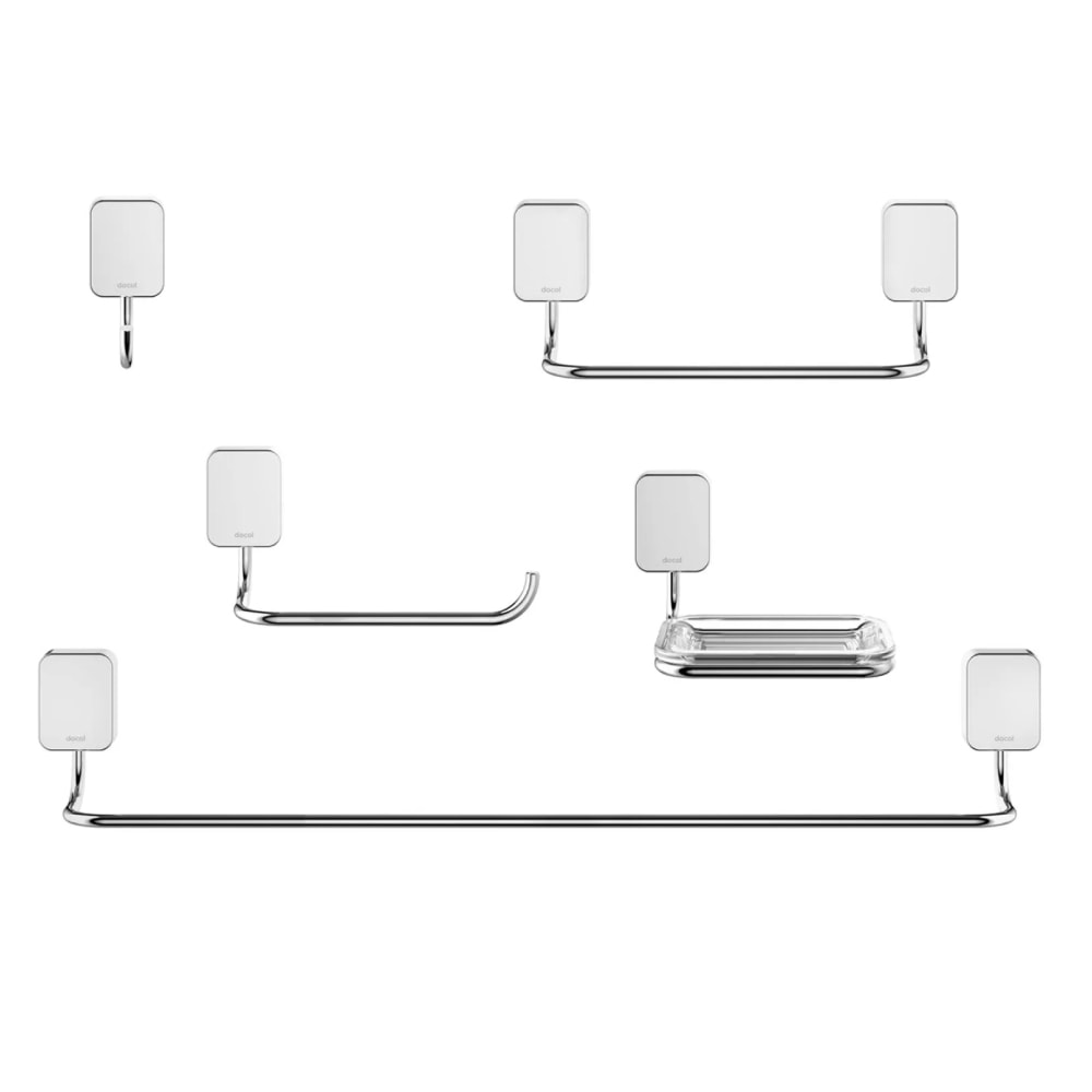 Kit Acessórios Para Banheiro Docol Pop 5 Peças Cromado - 90021543006