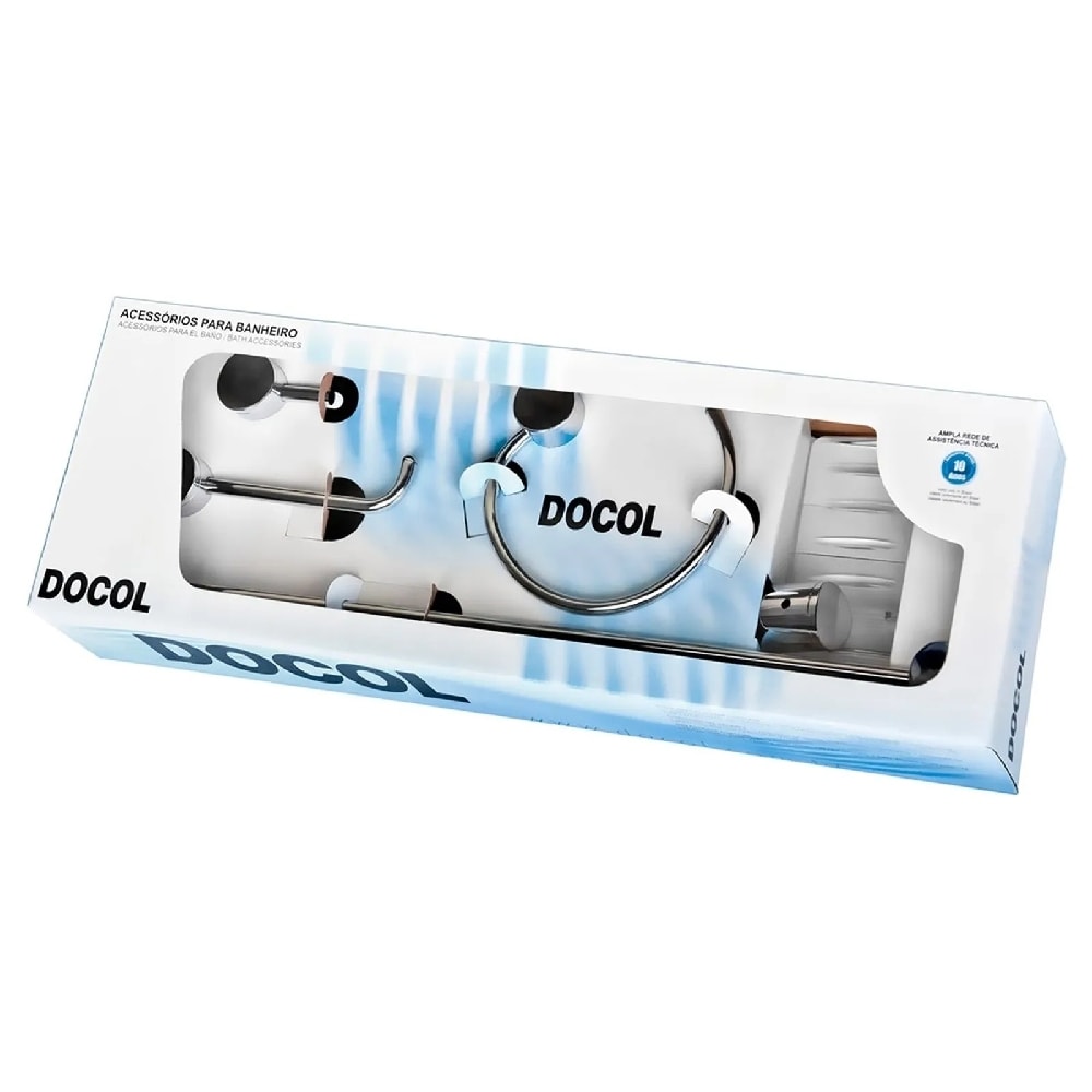 Kit Acessórios para Banheiro Docol Single 5 Peças Cromado - 00183106