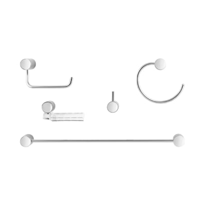 Kit Acessórios para Banheiro Docol Single 5 Peças Cromado - 00183106