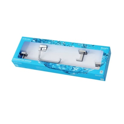 Kit Acessórios para Banheiro Docol Trip 3 Peças Cromado - 90021001006