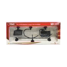 Kit Acessórios para Banheiro Vivace Villa Reale 5 Peças Black Matte - 015.120.130