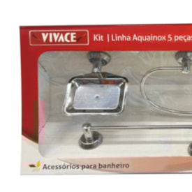 Kit Acessórios para Banheiro Vivace Villa Reale 5 Peças Cromado - 015.120111