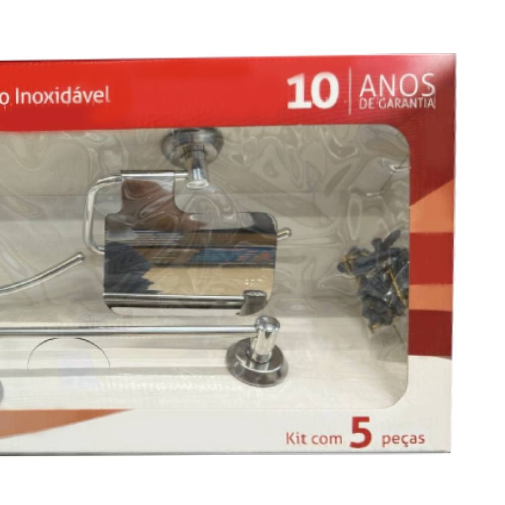 Kit Acessórios para Banheiro Vivace Villa Reale 5 Peças Cromado - 015.120111
