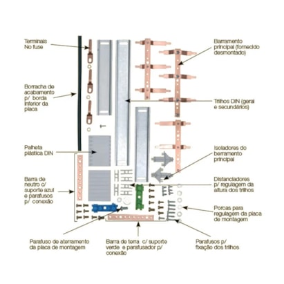 Kit Barramento Trifásico Cemar 100a Tnii 32nema - 904374