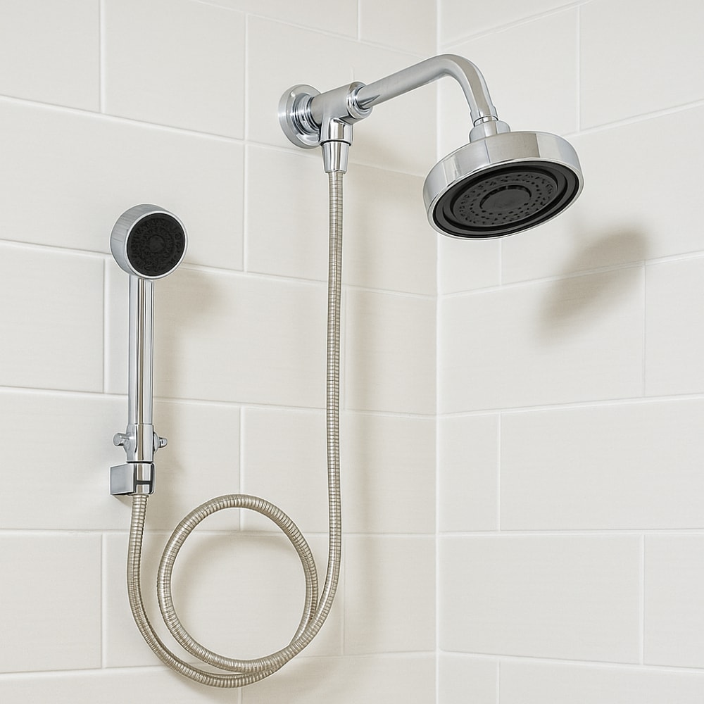 Kit Chuveiro Deca Acqua Plus Com Desviador e Ducha Manual Cromado - 1990.C.STD.KIT.N