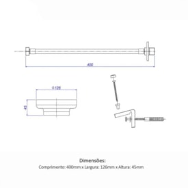 Kit de Instalação Deca p/ Bacia c/ Caixa Acoplada Fixação Lateral Cromado - 1201.C.KIT.PCD