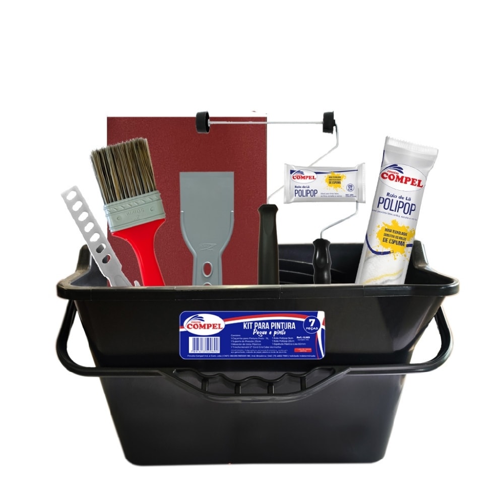 Kit de Pintura Compel Pegue e Pinte 7 Peças + Lixa - 0.969