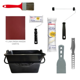 Kit de Pintura Compel Pegue e Pinte 7 Peças + Lixa - 0.969