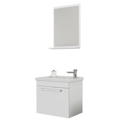 Kit Gabinete para Banheiro Cozimax Ágata 45cm Branco - 87230