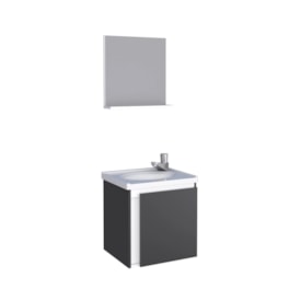 Kit Gabinete para Banheiro Cozimax Onix 40cm Preto - 101196