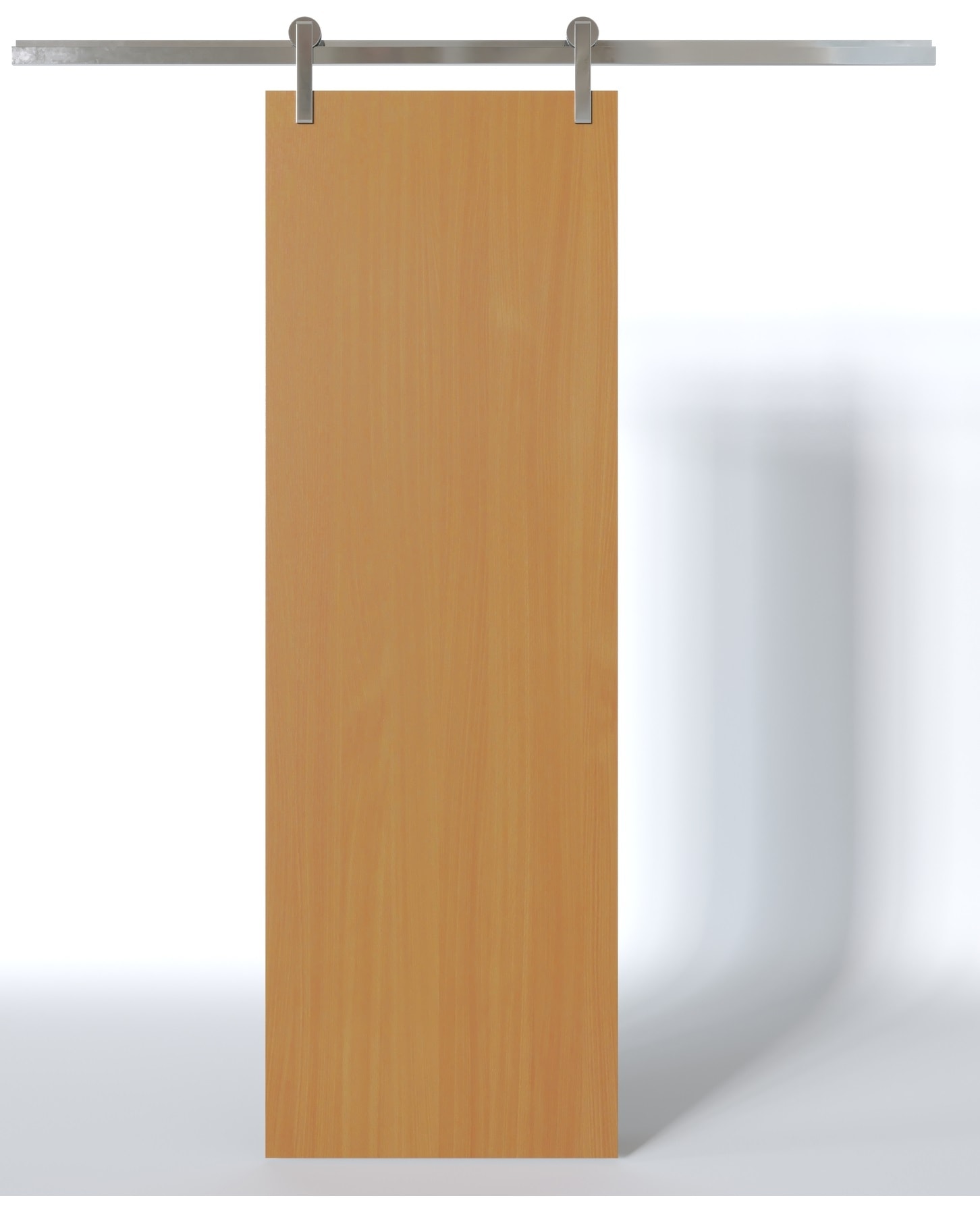 Kit Para 1 Porta De Correr De Madeira 2,00m Alumínio Escovado - Geris