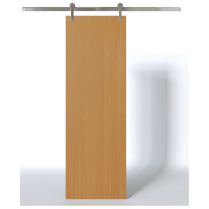 Kit Para 1 Porta De Correr De Madeira 2,00m Alumínio Escovado - Geris