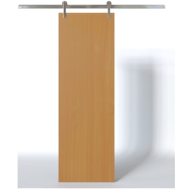 Kit Para 1 Porta De Correr De Madeira 2,00m Alumínio Polido Geris - H401ap