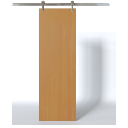 Kit Para 1 Porta De Correr De Madeira 2,00m Alumínio Polido Geris - H401ap