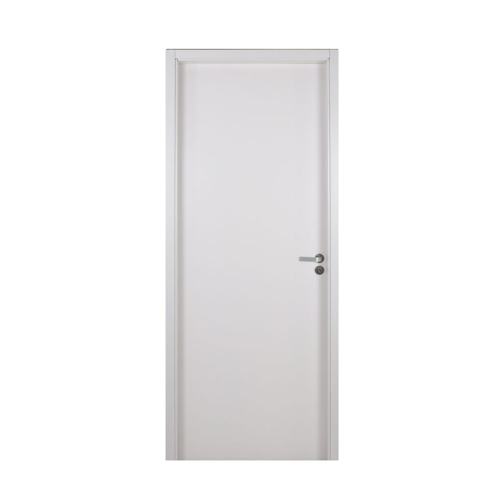 Kit Porta de Abrir MGM Melamínico Liso 215X074X12cm Abertura Esquerda Branco - 21113