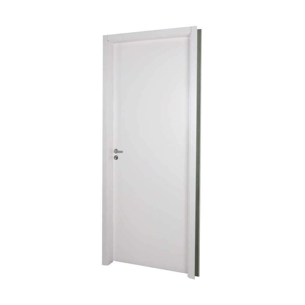 Kit Porta de Abrir MGM Melamínico Liso 215X084X12cm Abertura Direita Branco - 21100