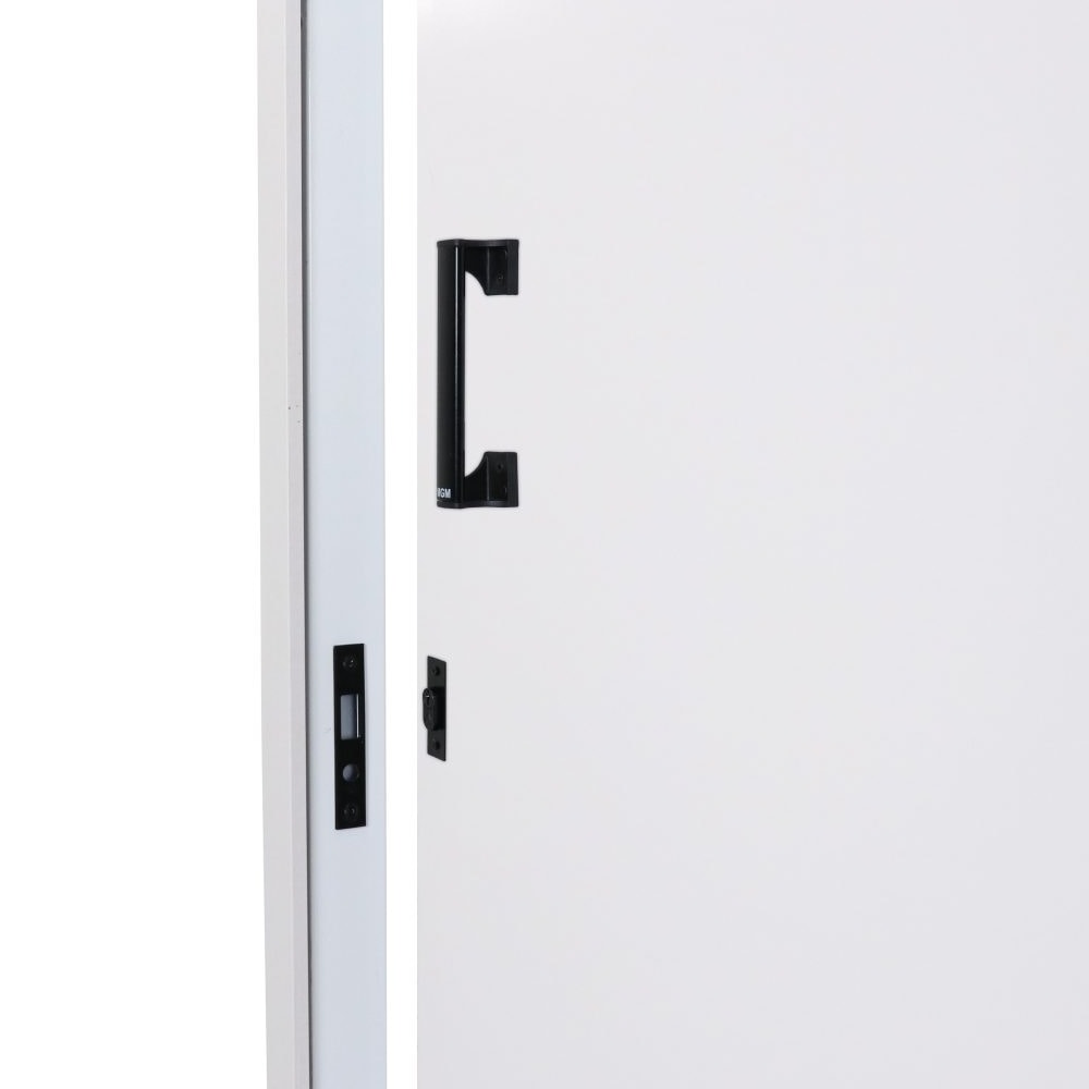 Kit Porta de Correr MGM Melamínica 215X080X06cm Abertura Direita Sobrepor Branco - 112464