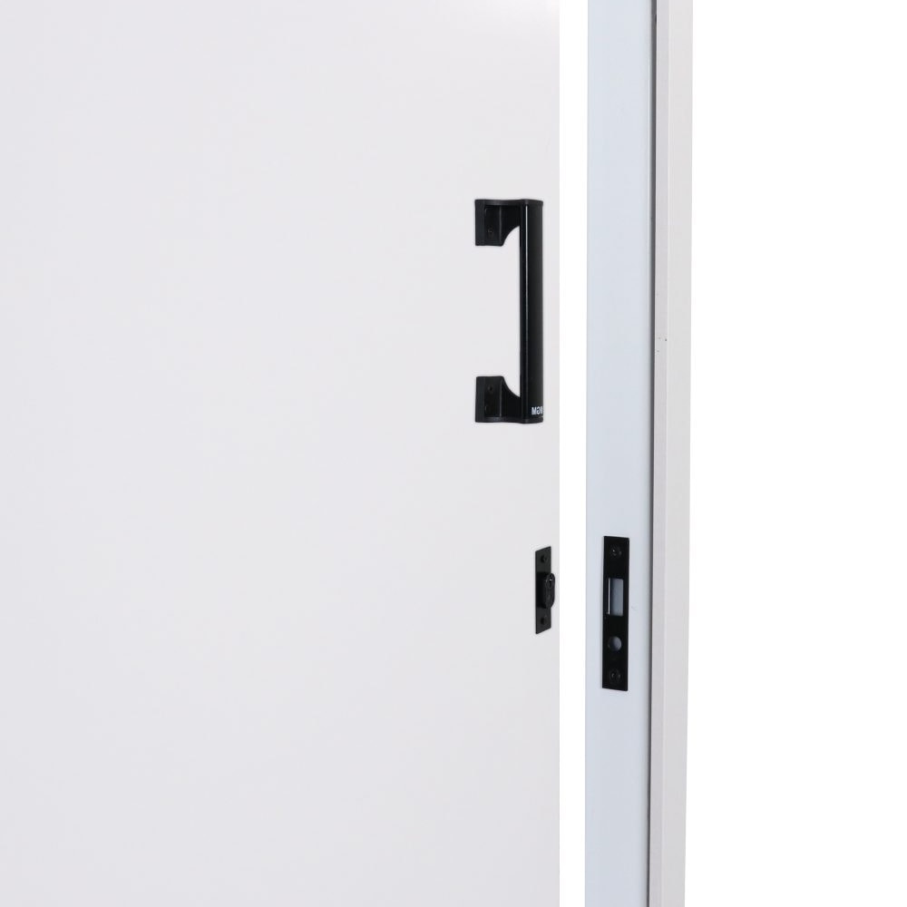 Kit Porta de Correr MGM Melamínica 215X080X06cm Abertura Esquerda Sobrepor Branco - 84390