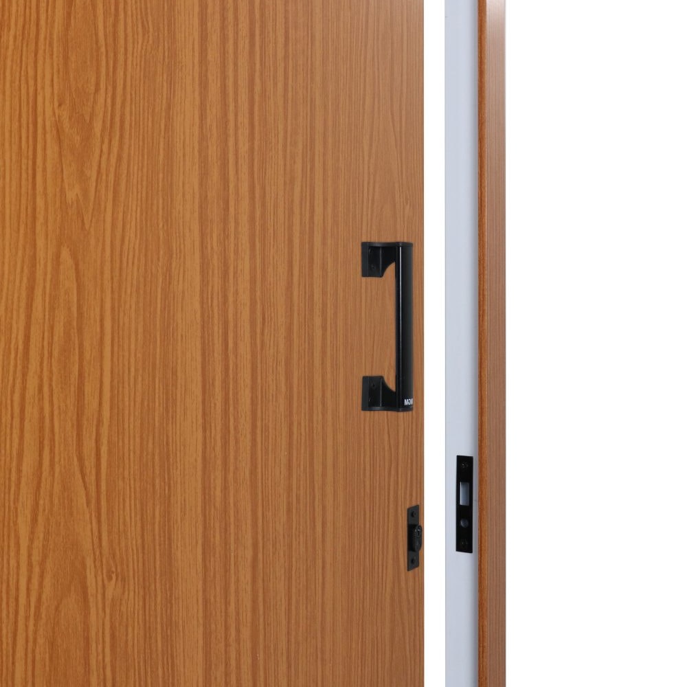 Kit Porta de Correr MGM Melamínica 215X090X06cm Abertura Esquerda Sobrepor Mogno - 56067