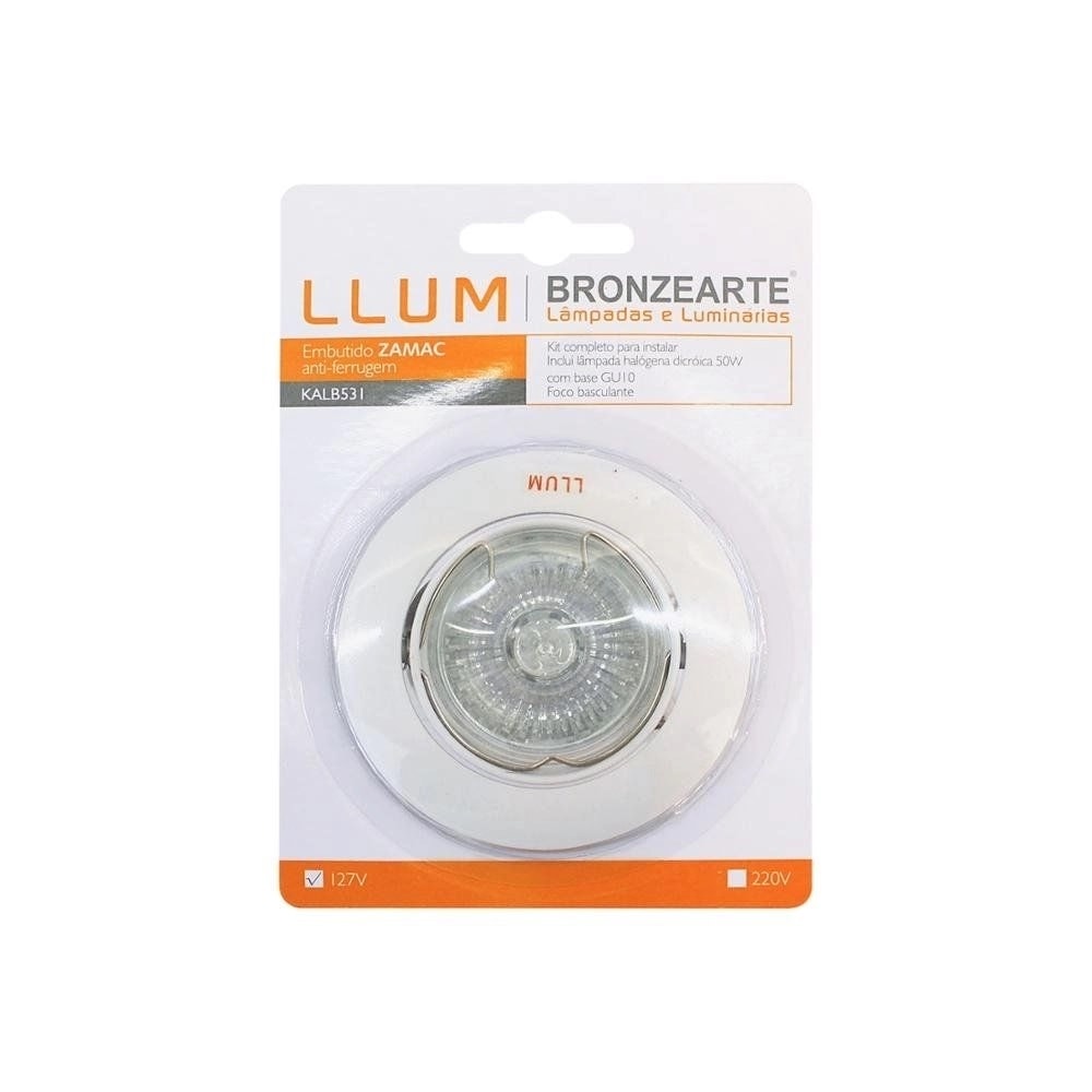 Kit Spot de Embutir Bronzearte Basculante 127V Branco - KALB531BC1