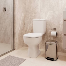 Kit Vaso Sanitário Bacia com Caixa Acoplada Incepa Thema Branca - 1257230010100