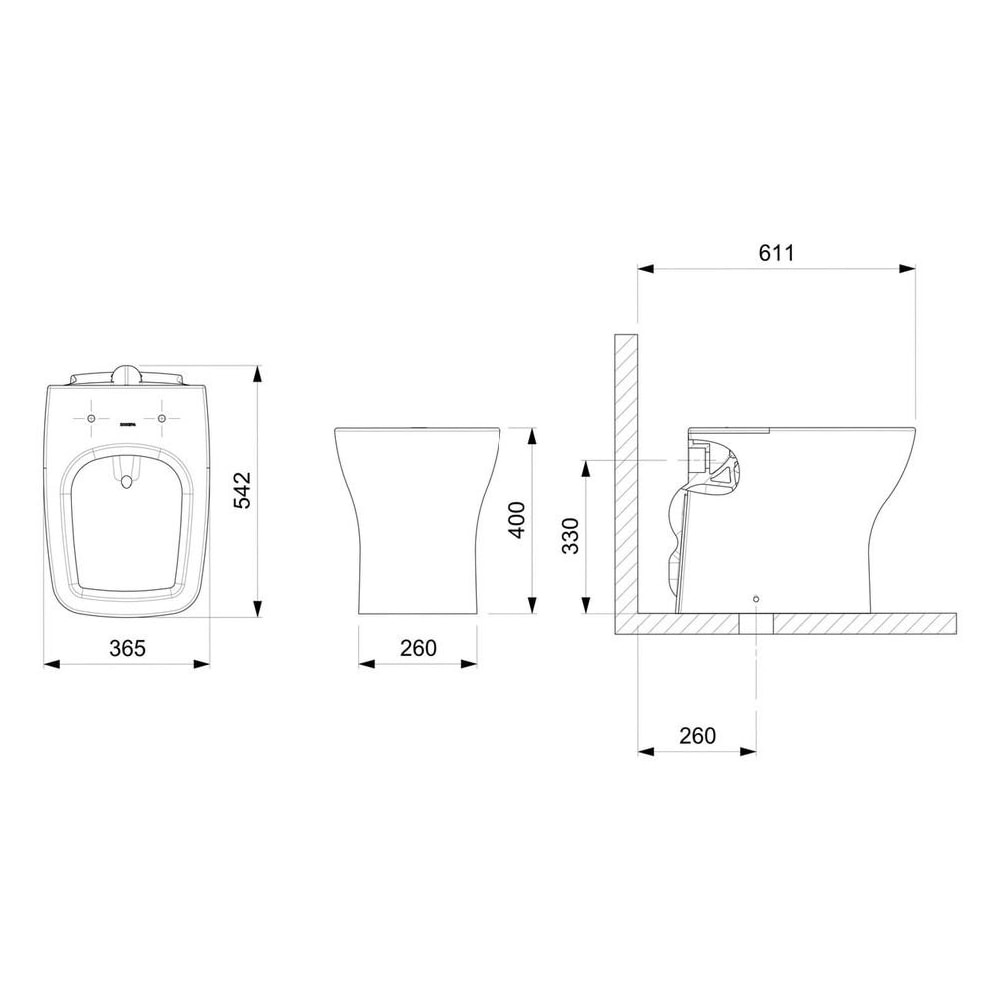 Kit Vaso Sanitário Convencional Incepa Boss Bege - 1897270650108