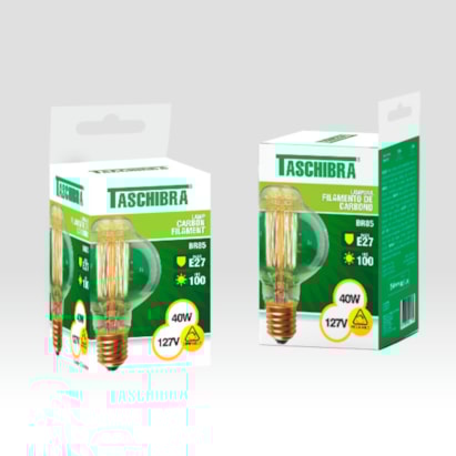 Lâmpada de Filamento de Carbono Taschibra BR85 40W 127V - 11050149