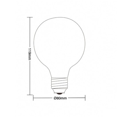 Lâmpada de Filamento de Carbono Taschibra G80 40W 127V - 11050125