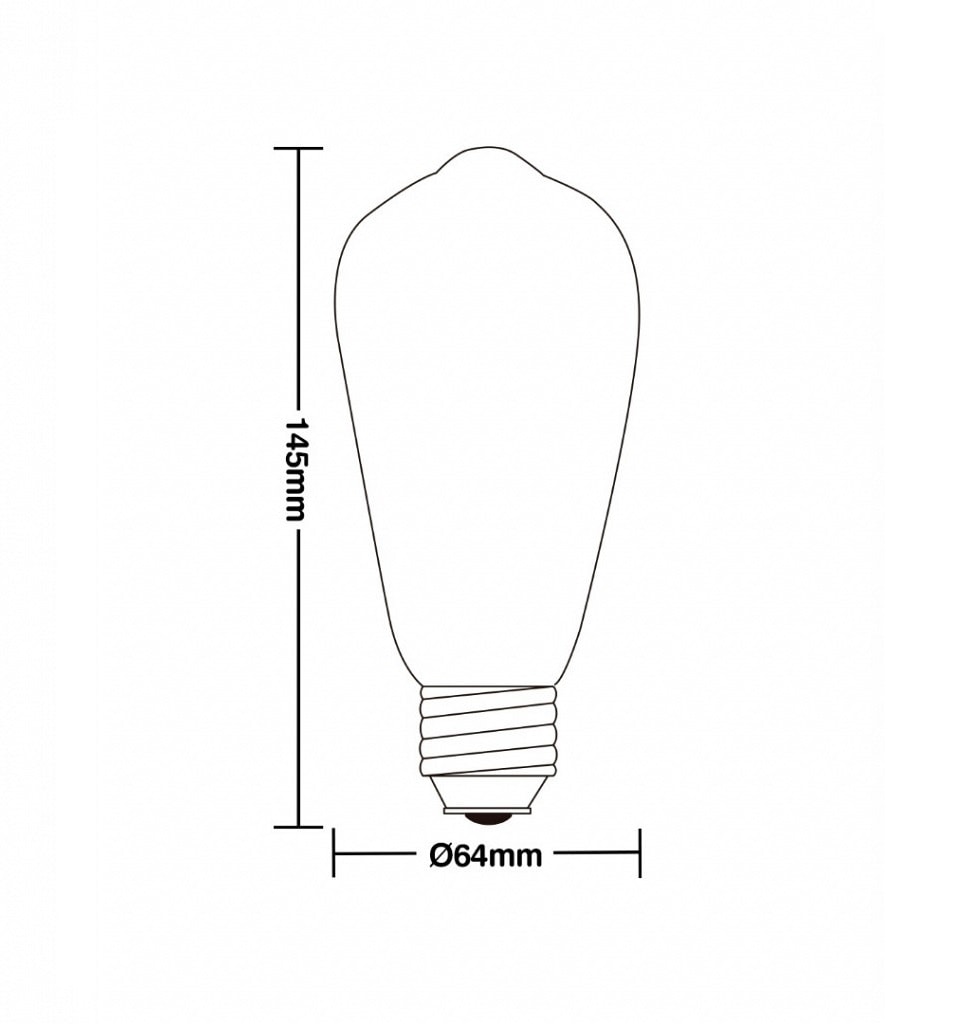 Lâmpada de Filamento de Carbono Taschibra ST64 40W 127V - 11050127
