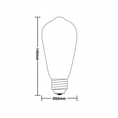 Lâmpada de Filamento de Carbono Taschibra ST64 40W 127V - 11050127