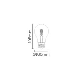 Lâmpada de Filamento LED Evoled Bulbo A60 4.8W 2200K Bivolt - LE-3250
