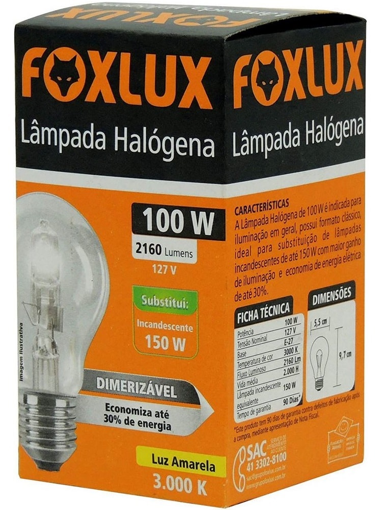 Lâmpada Foxlux Clássica 100w 127v - Hc100.1