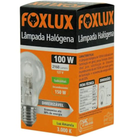 Lâmpada Foxlux Clássica 100w 127v - Hc100.1