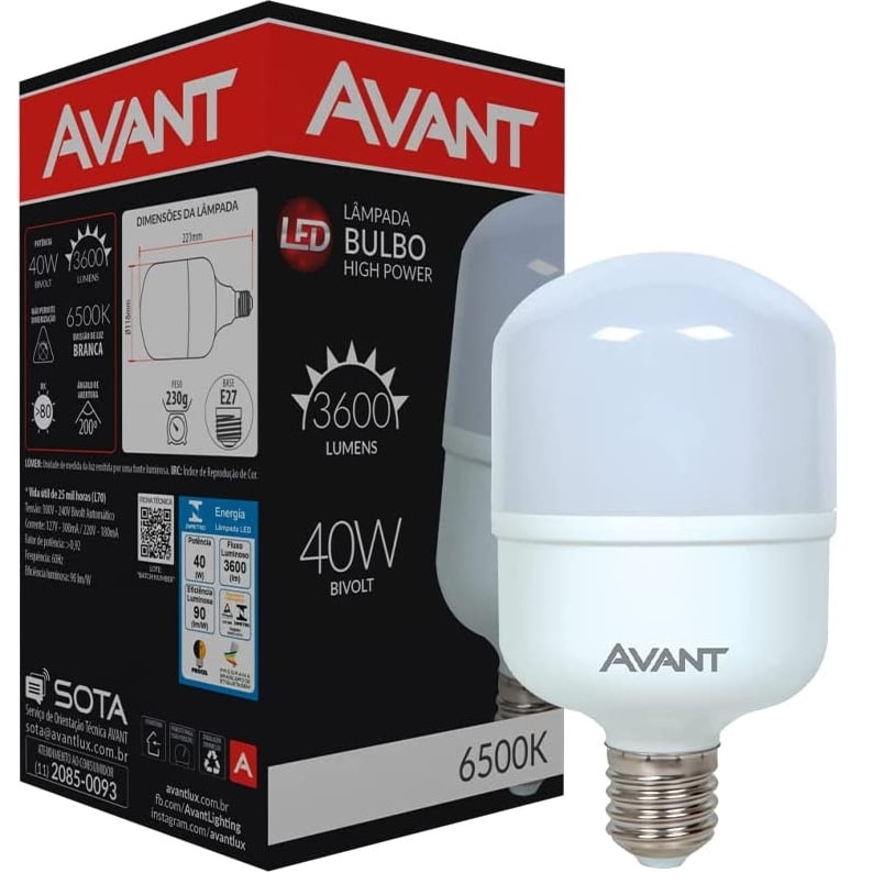 Lâmpada LED Avant 40W 6500K Branca - 310010