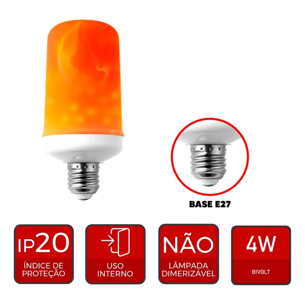 Lâmpada LED Avant Flamma 4W E27 - 860790077