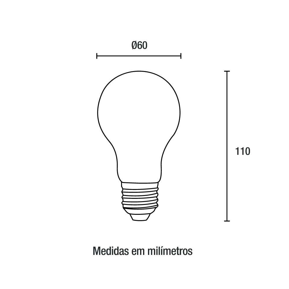 Lâmpada LED Blumenau 9W 6500K A60 E27