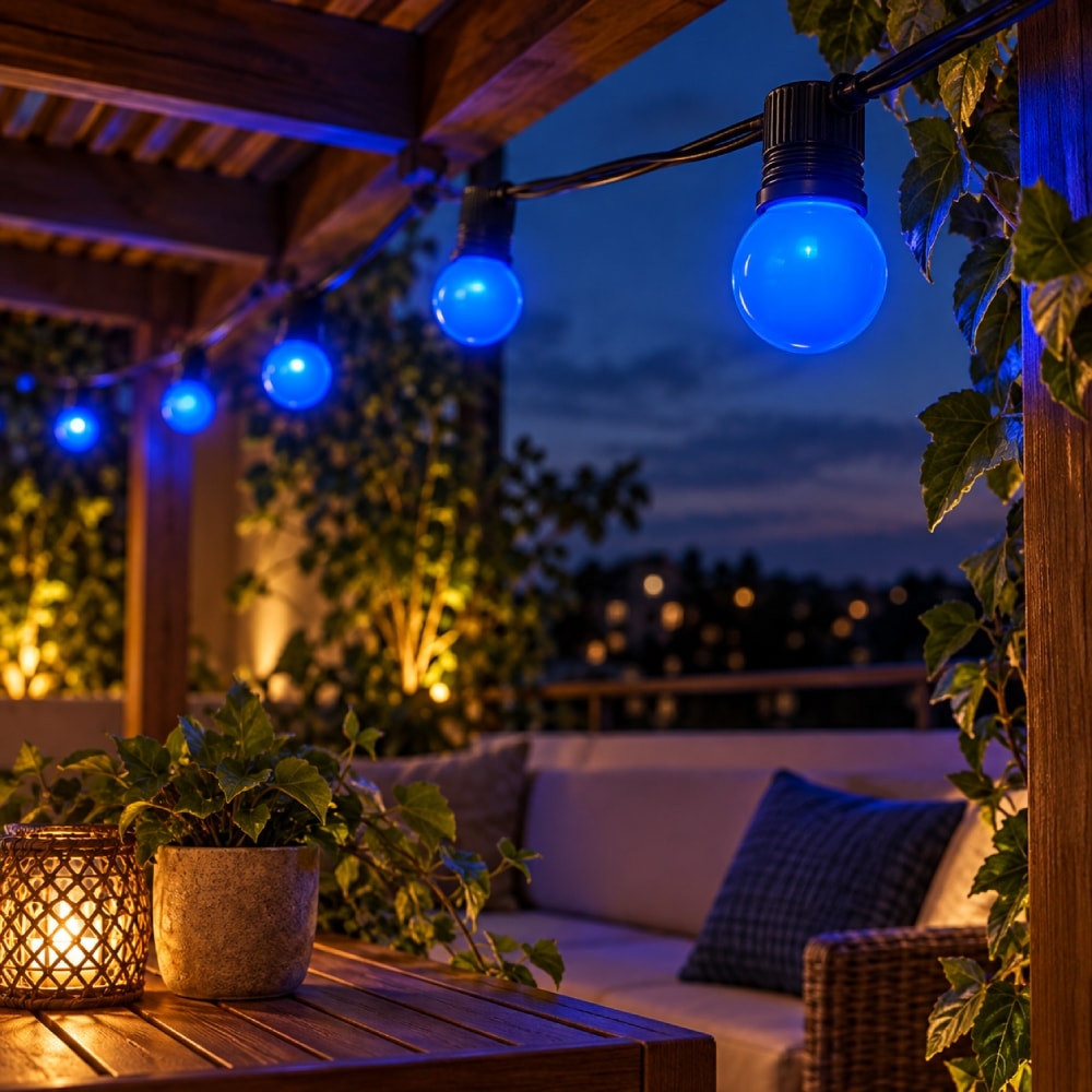 Lâmpada LED Bolinha Mini Globo Empalux 1,5W Azul E27 127V - MG10132