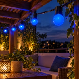 Lâmpada LED Bolinha Mini Globo Empalux 1,5W Azul E27 127V - MG10132
