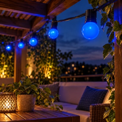 Lâmpada LED Bolinha Mini Globo Empalux 1,5W Azul E27 127V - MG10132