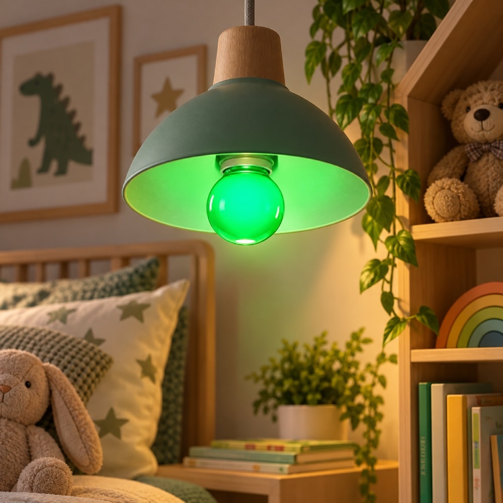 Lâmpada LED Bolinha Mini Globo Empalux 1,5W Verde E27 127V - MG10182