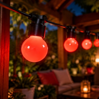 Lâmpada LED Bolinha Mini Globo Empalux 1,5W Vermelha E27 127V - MG10192