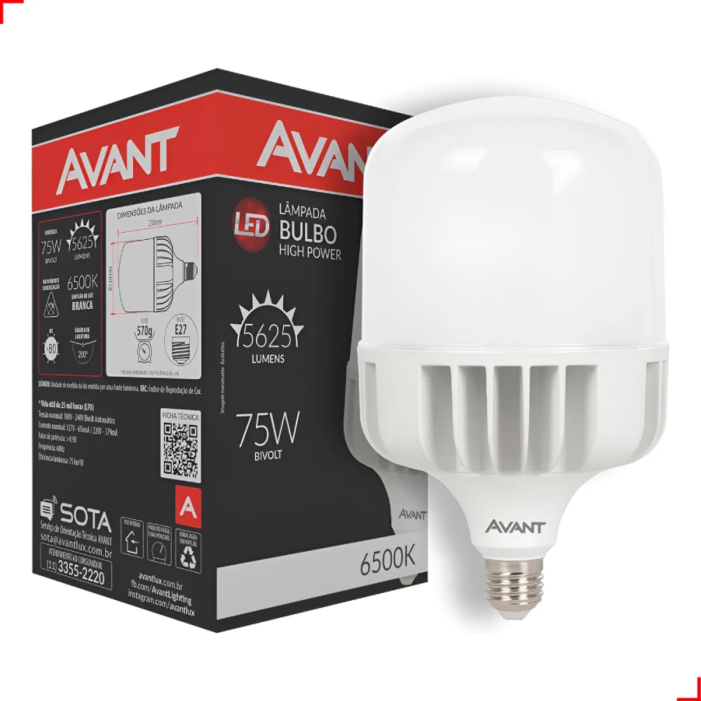 Lâmpada LED Bulbo Avant 75W 6000K - 789301378