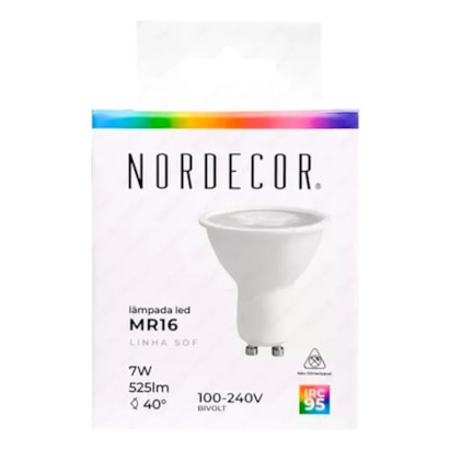 Lâmpada LED Dicroica Nordecor 10° 6W 2700K - 1125