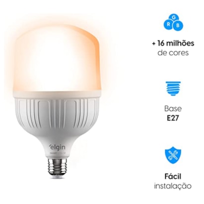 Lâmpada LED Elgin Bulbo 20W Bivolt RGB - 48LSB20WIFI0