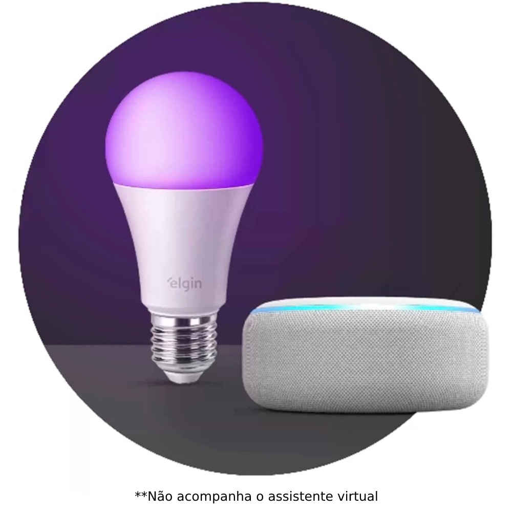 Lâmpada LED Elgin Bulbo A60 10W Bivolt RGB - 48BLEDWIFI00