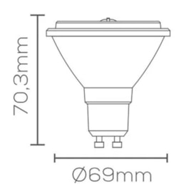 Lâmpada LED Evoled Ar70 4,8W 2700K GU10 Bivolt - LE-3337